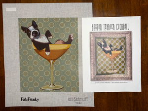 Boston Terrier Cocktail with stitch guide