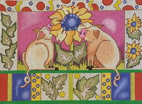 Pigs with Sunflower
