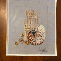 Chambered Nautilus - some stitching