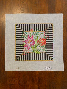Mitered Stripes with Tulip