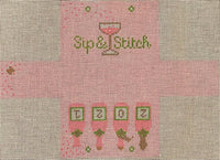 Sip and Stitch Bag with stitch guide
