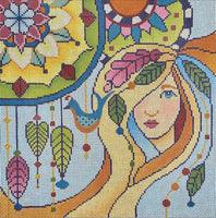 Lady With Mandalas

