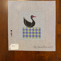 Black Swan on a Quilt Block