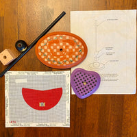 Moon - canvas and wooden display