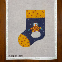 Rocky (Checkered Snowman) Mini Sock