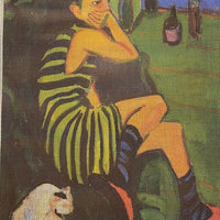 Girl with Cat by Kirchner (Giclee)