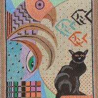 Right - Black Cat, Fish & Bird