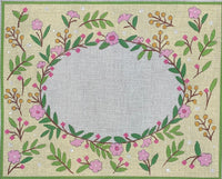 Pink Floral Oval
