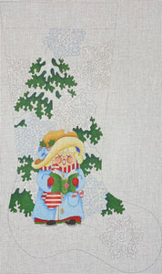 Snowflake Caroler Stocking