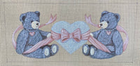 Gray Bears & Silver Heart Stocking Cuff (2 in Inventory)
