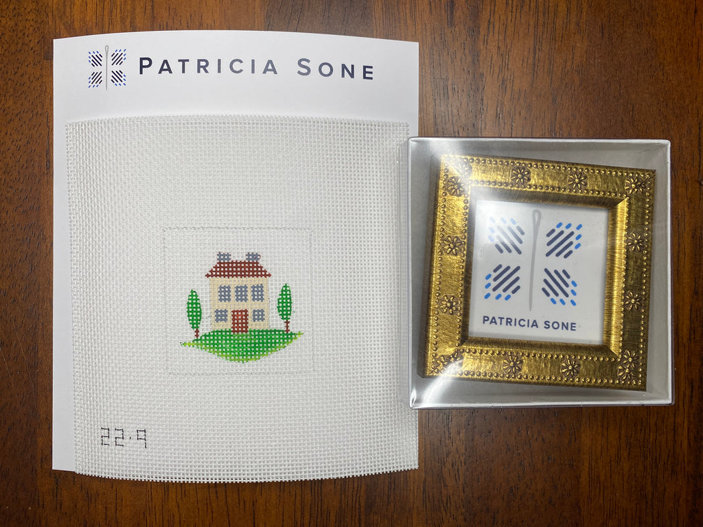 House (incl self finishing frame) Needlepoint Destashing