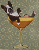 Boston Terrier Cocktail with stitch guide
