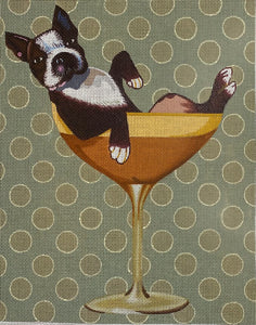 Boston Terrier Cocktail with stitch guide