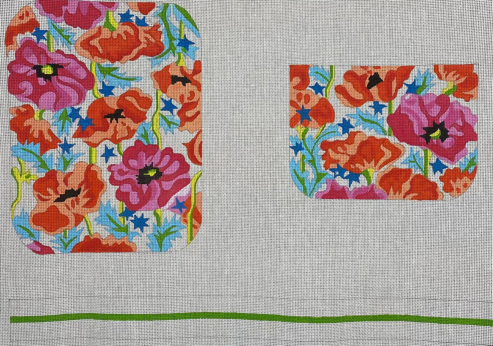 Orange and Pink Poppies Petite Clutch