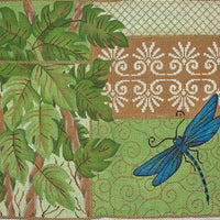 Dragonfly & Palm Leaves