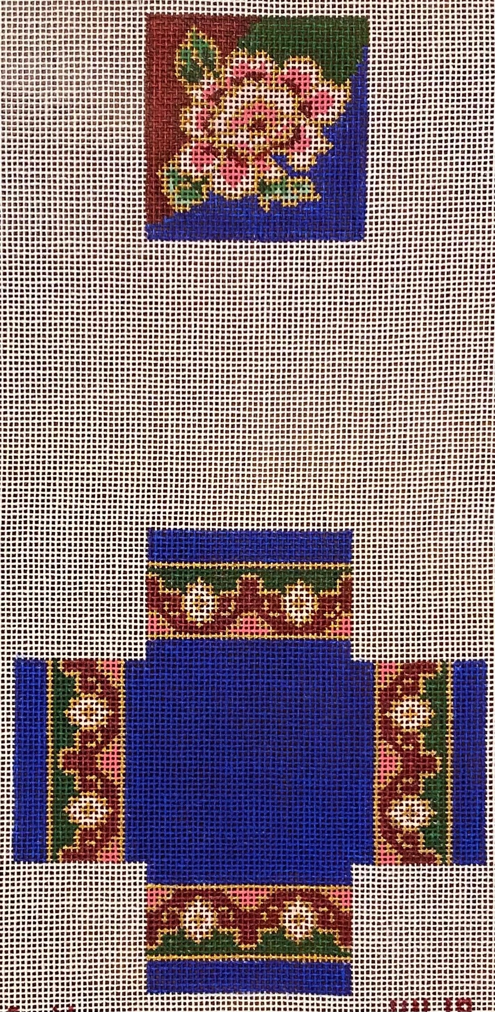 Cloisonne Hinged Box on Congress Cloth (no hardware)