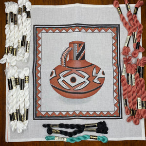 Southwestern Pottery with Perle Cottons