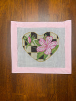 Checkered Floral Heart

