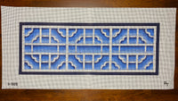 Lattice Frieze - Blue & White
