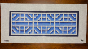 Lattice Frieze - Blue & White