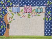 Owls in Tree Birth Announcement
