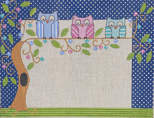 Owls in Tree Birth Announcement