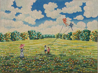 Children Flying Kites
