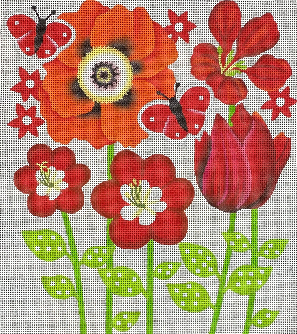 Red Flower Purse