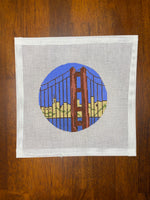 Golden Gate Bridge with stitch guide
