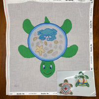 Turtle with Blue Crab