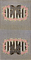 Black & White Purse with Pink Flowers
